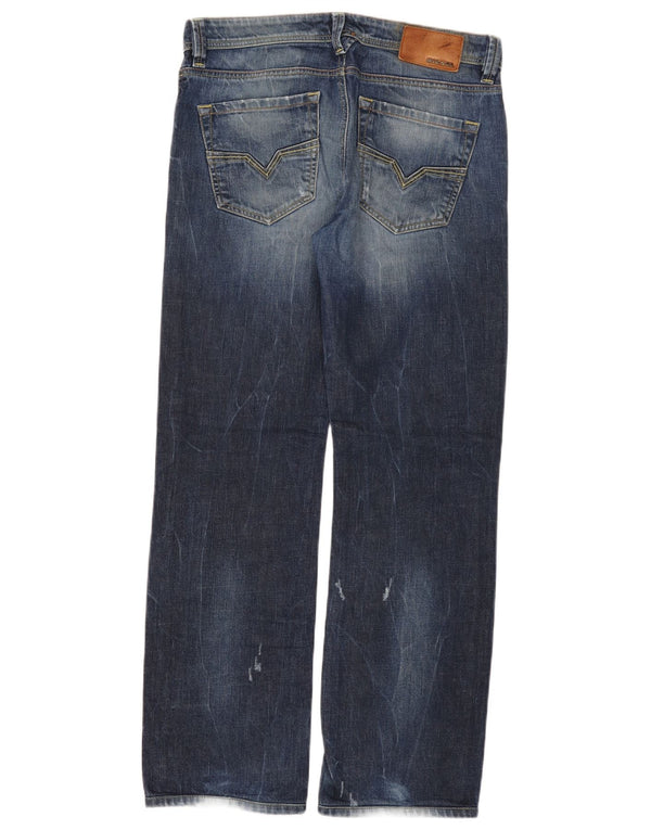 Diesel Mens Larkee Regular Straight Jeans W30 L32 Plavi pamuk