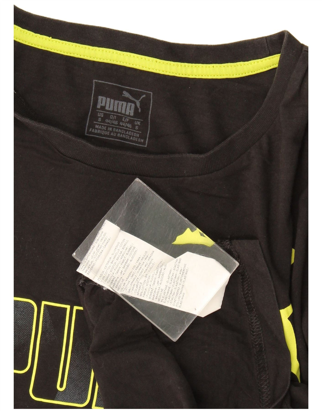Puma Mens Graphic T-Shirt Top Small Black Cotton