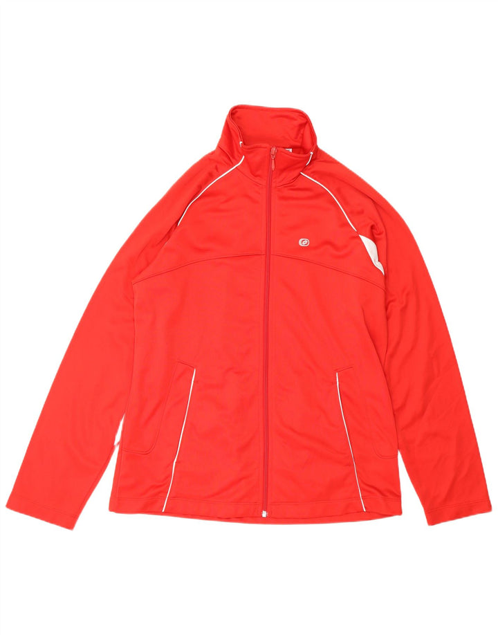 LOTTO træningsdragt topjakke til kvinder UK 14 Medium Rød Colourblock Polyester