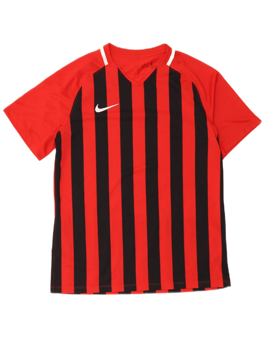 Camiseta Nike Dri Fit para hombre Top grande de poliéster a rayas rojas