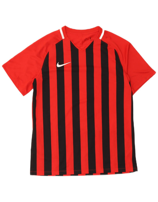 Camiseta Nike Dri Fit para hombre Top grande de poliéster a rayas rojas