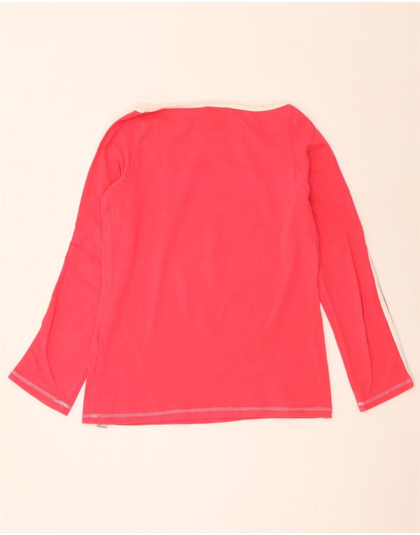 Nike Dame Grafisk Top Langærmet UK 14/16 Large Pink Colourblock