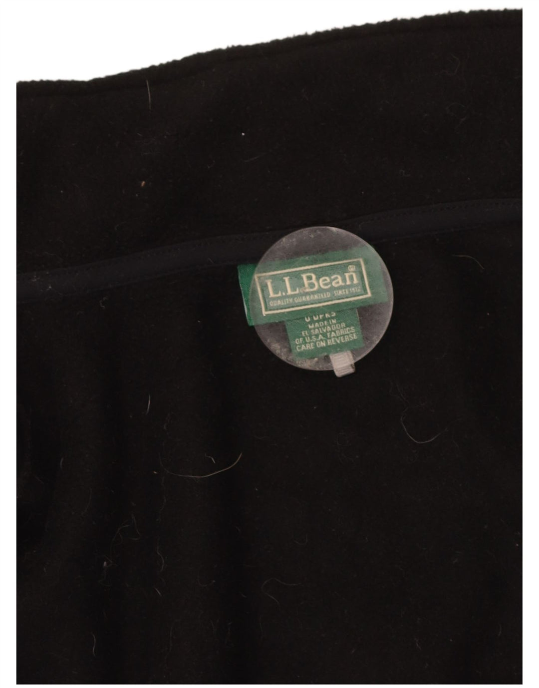 L.L.BEAN Mens Tall Fleece Jacket UK 40 Large Black Polyester