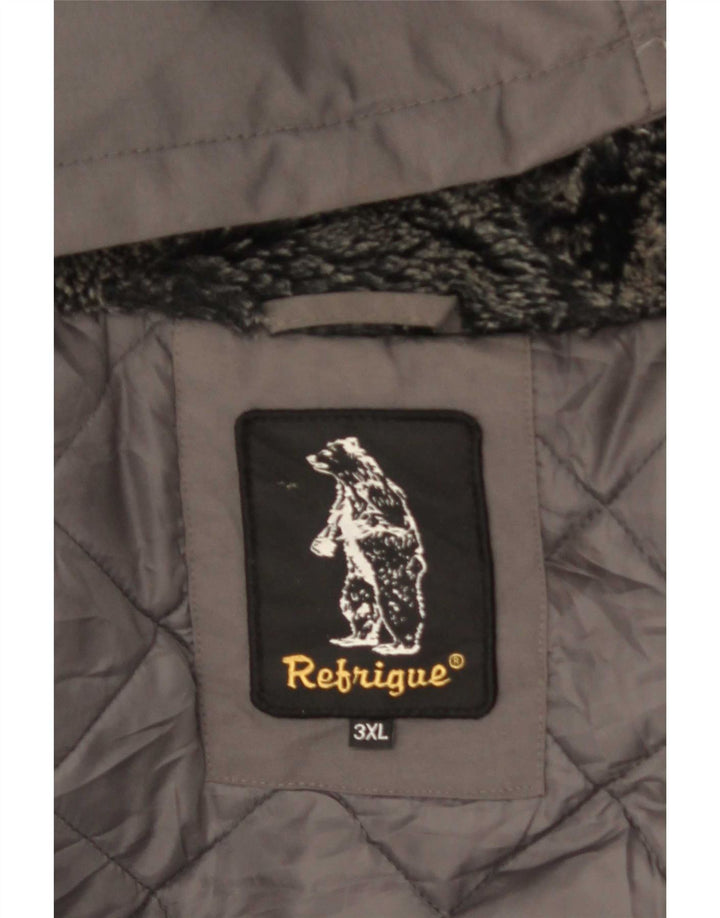 Refrigiwear Mens Hooded Parka Jacket UK 46 3XL Grey