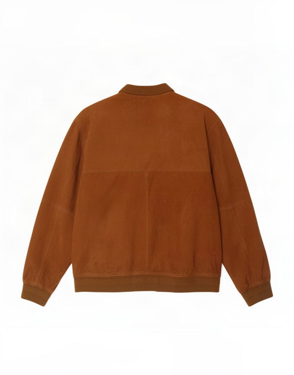 Giubbotto bomber in pelle scamosciata da uomo Ivy Oxford IT 52 XL Marrone