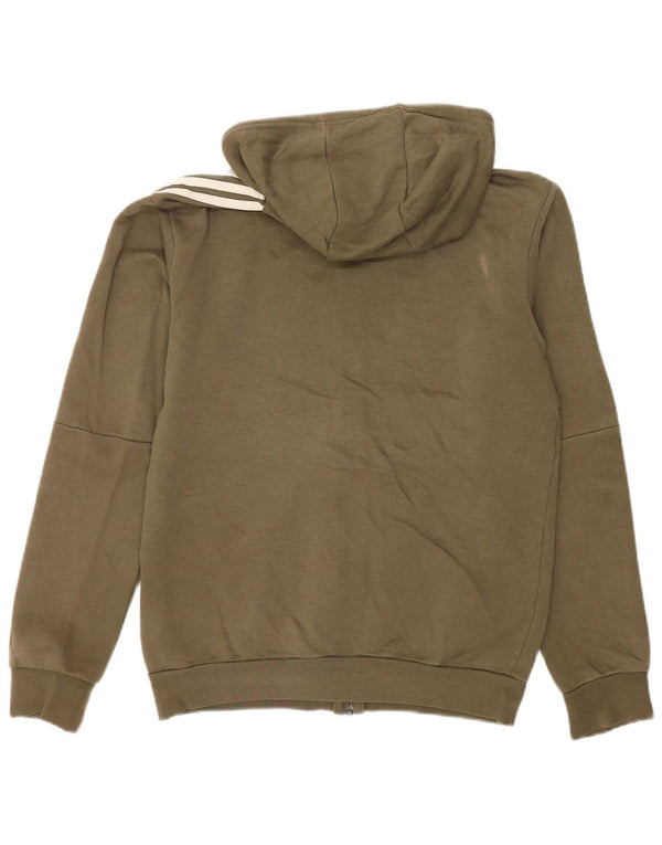 Adidas masculino gráfico zip moletom com capuz XS algodão cáqui