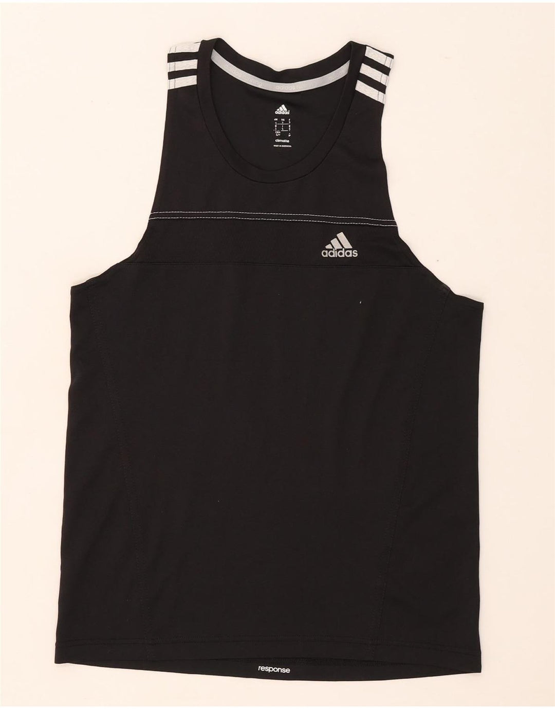 ADIDAS Mens Graphic Vest Top Small Black Polyester