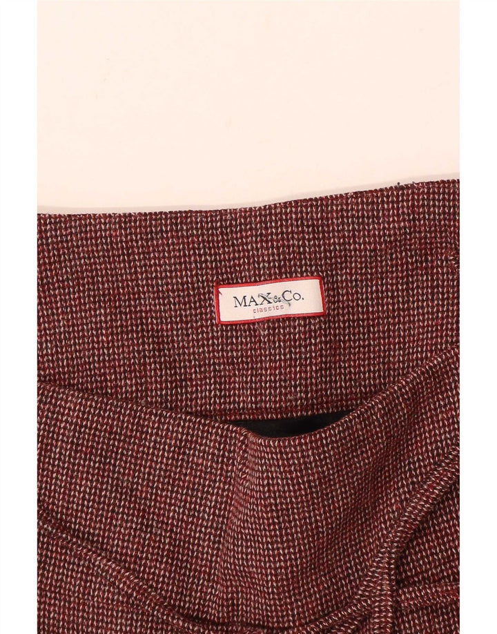 Max & Co. Minifalda para mujer W30 Medium Borgoña