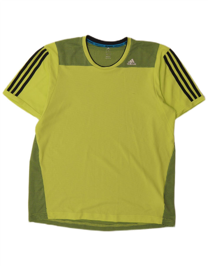 Adidas Herren Climacool T-Shirt Top Large Grün Polyester
