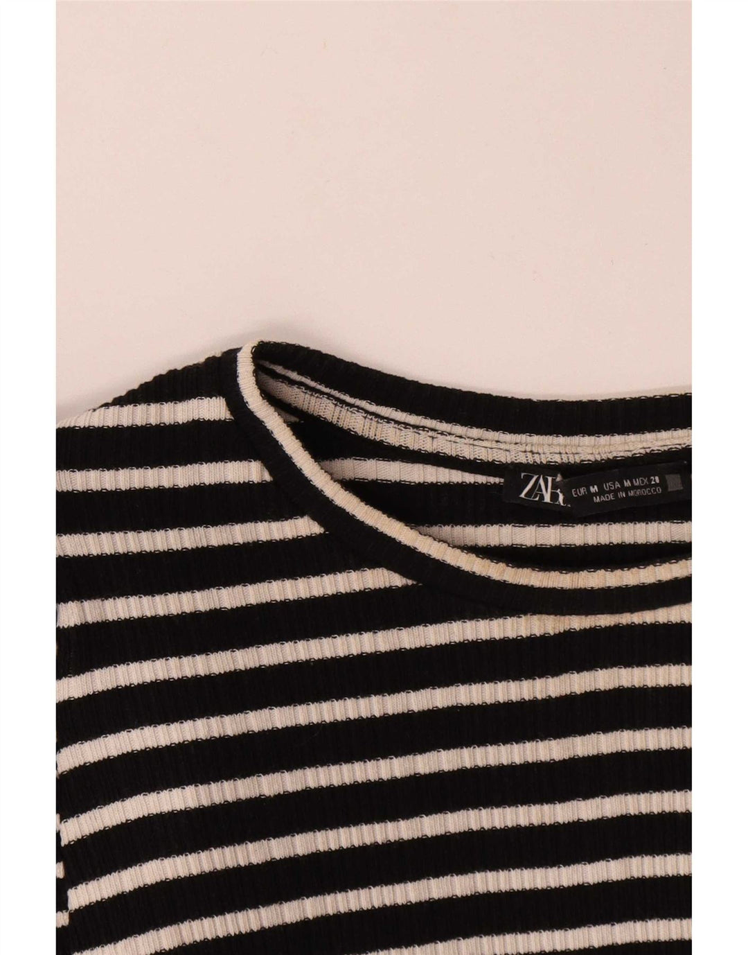 Top pentru femei Zara cu mânecă lungă UK 12 Medium Black Dunge