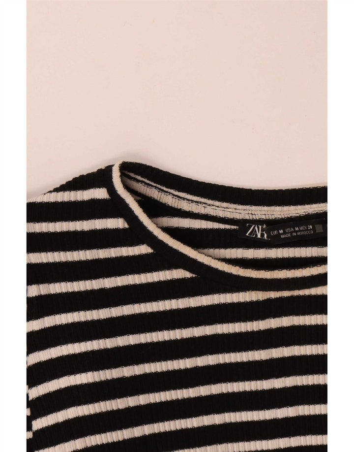 Top pentru femei Zara cu mânecă lungă UK 12 Medium Black Dunge