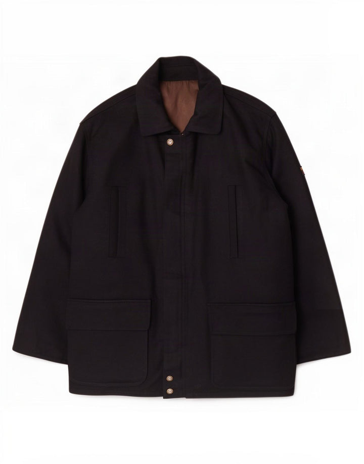 Navigare Mens Utility Jacket UK 40 Large Navy Blue Wool