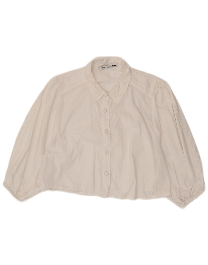 Zara Womens Shirt Blouse UK 18 XL White