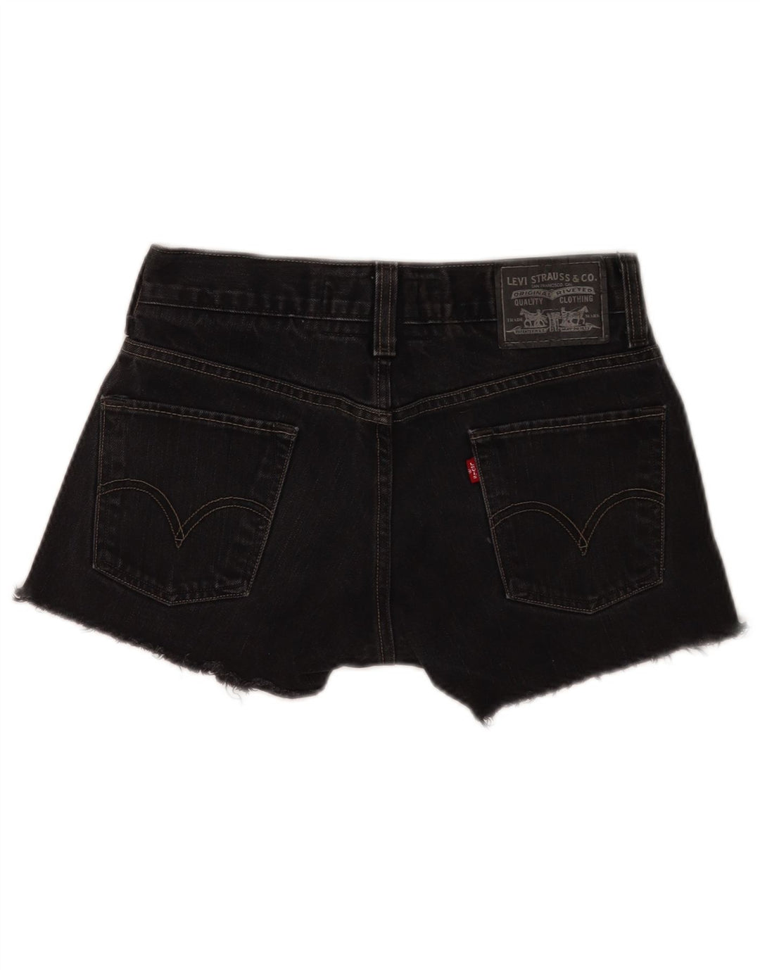 Levi's Womens 511 Skinny Denim Shorts W30 Medium Black Cotton