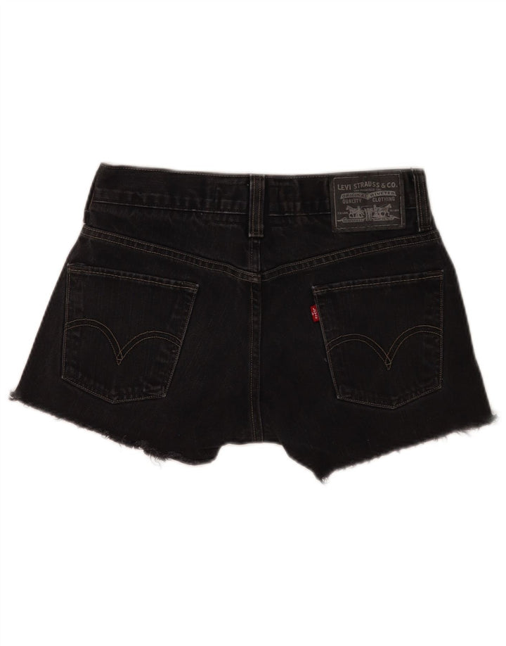 Levi's Womens 511 Skinny Denim Shorts W30 Medium Black Cotton