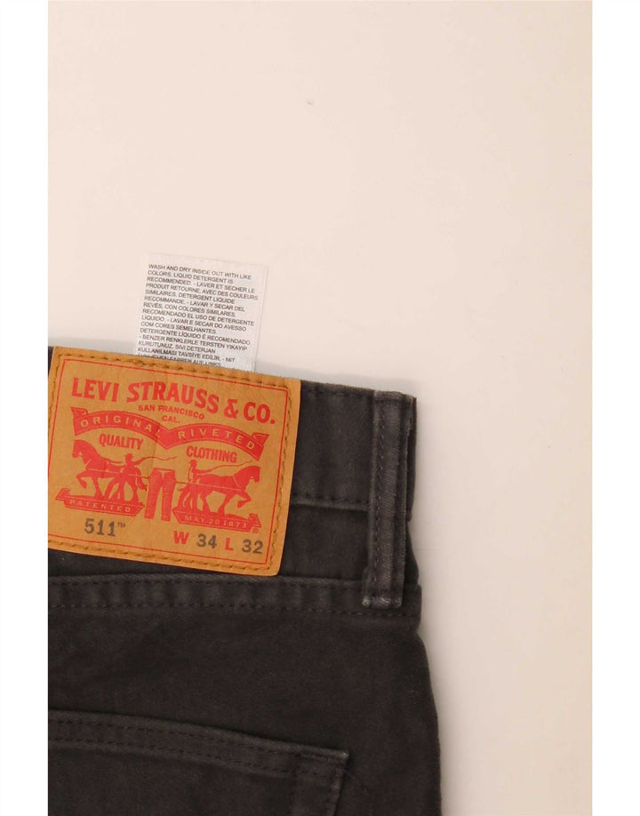 Blugi Levi's 511 Slim pentru bărbați W34 L32 bumbac gri