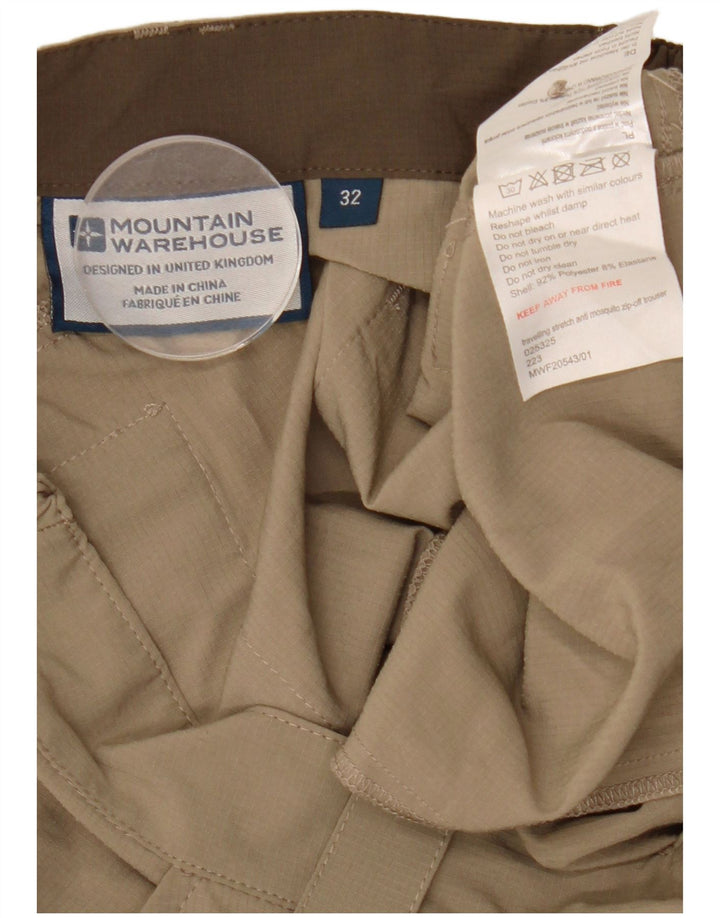 Mountain Warehouse Herren-Cargo-Kurzhose, W32, L25, Beige, Polyester