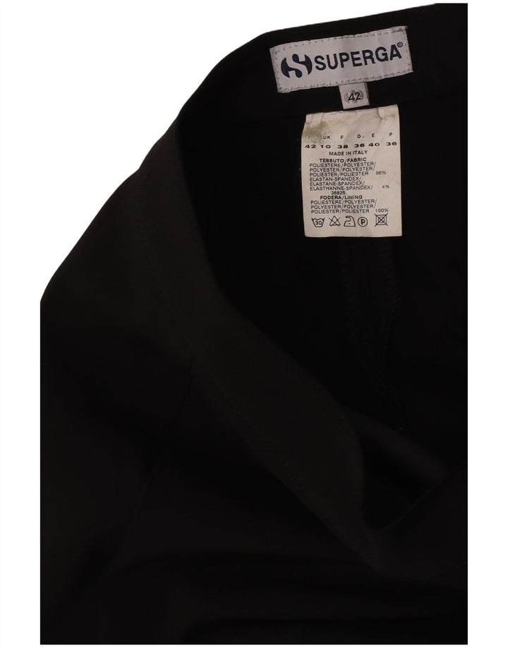 Superga Womens Straight Casual Trousers IT 42 Medium W30 L31 Black