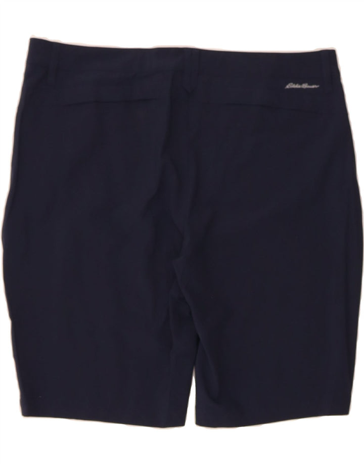 EDDIE BAUER Womens Casual Shorts US 16 2XL W38  Navy Blue Polyester Vintage Eddie Bauer and Second-Hand Eddie Bauer from Messina Hembry 