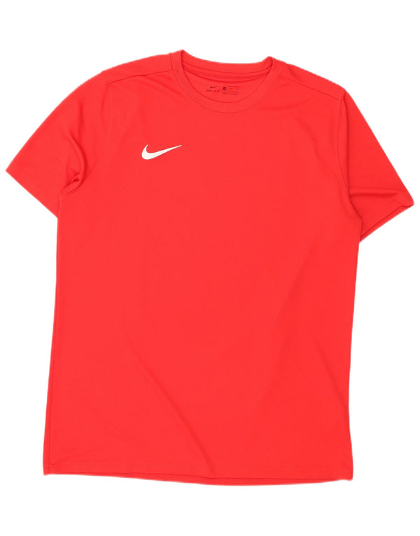 Nike Herre Dri Fit T-shirt Top Medium Rød Polyester