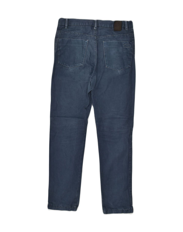 Pantaloni casual slim da uomo PULL & BEAR W31 L30 in cotone blu navy