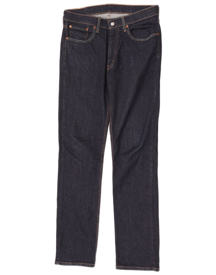 Levi's Mens 514 Straight Jeans W34 L34 Navy Blue Cotton