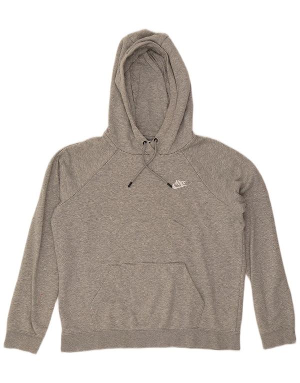 Nike γυναικείο φούτερ με κουκούλα UK 14 βαμβακερό μεσαίο γκρι