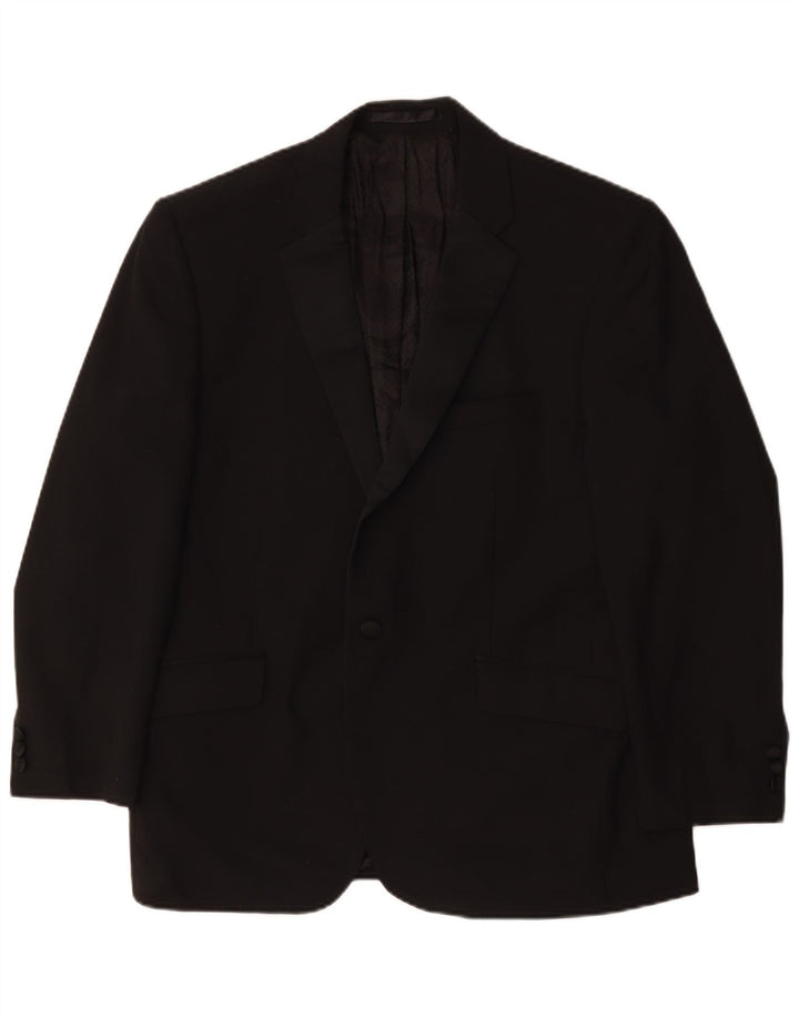 Jachetă pentru bărbați Marks & Spencer, scurtă, cu 2 nasturi, UK 44 2XL, poliester negru