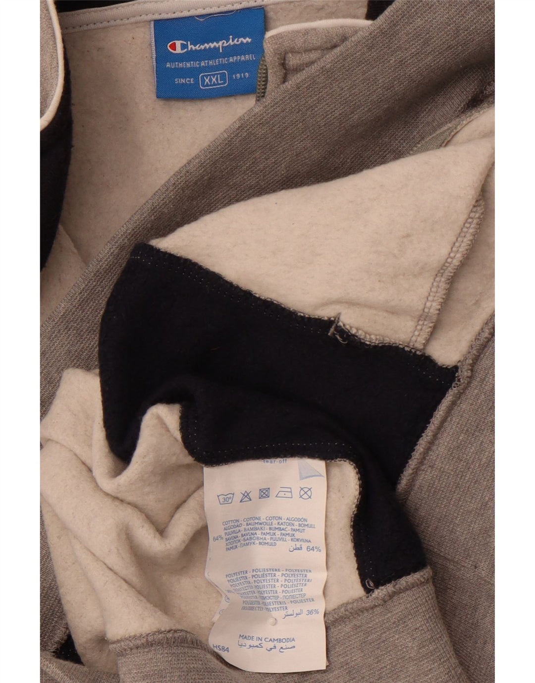 Giacca da tuta da uomo CHAMPION 2XL Cotone color block grigio