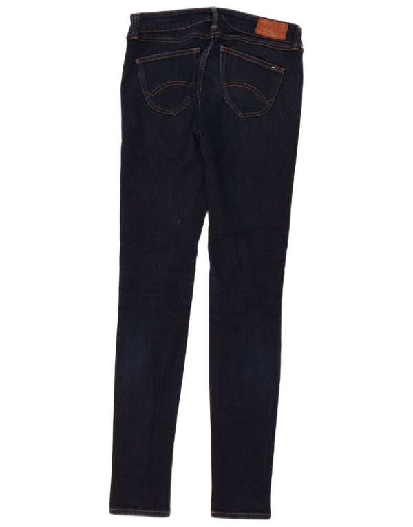 Tommy Hilfiger Damen-Jeans mit niedriger Taille, Röhrenjeans, W28, L34, Marineblau, Baumwolle