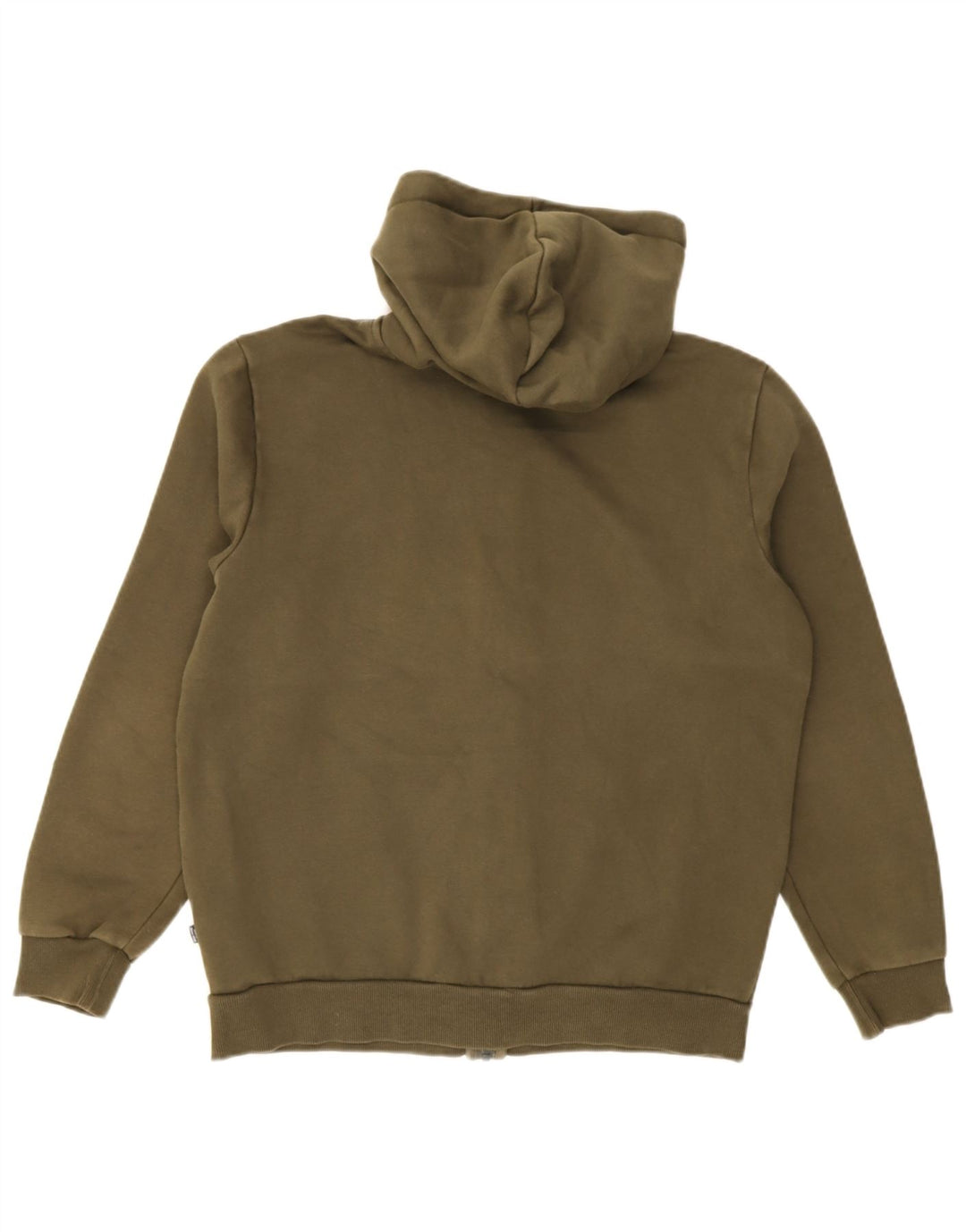 Puma Mens Graphic Zip Hoodie Sweater Medium Khaki Cotton