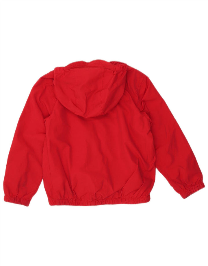 Lyle & Scott Boys Hooded Windbreaker Jacket 5-6 Years Red Cotton