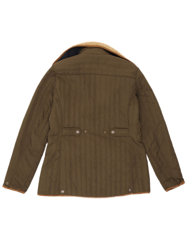 Crew Clothing Dame Polstret Jakke UK 12 Medium Khaki Polyester