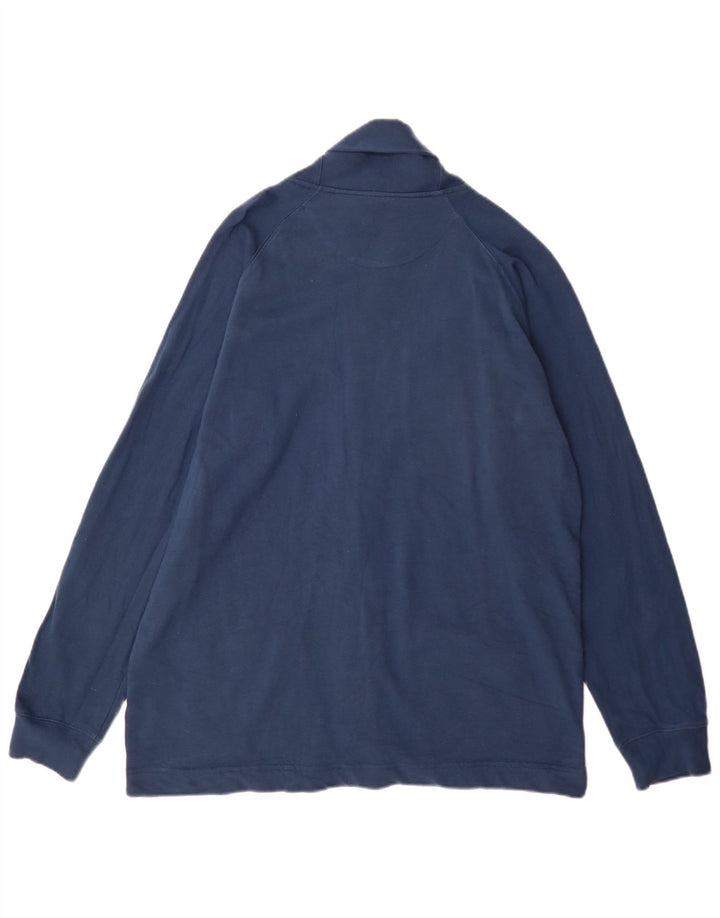 Chaps Mens Tracksuit Top Jacket Large Navy Blue Cotton