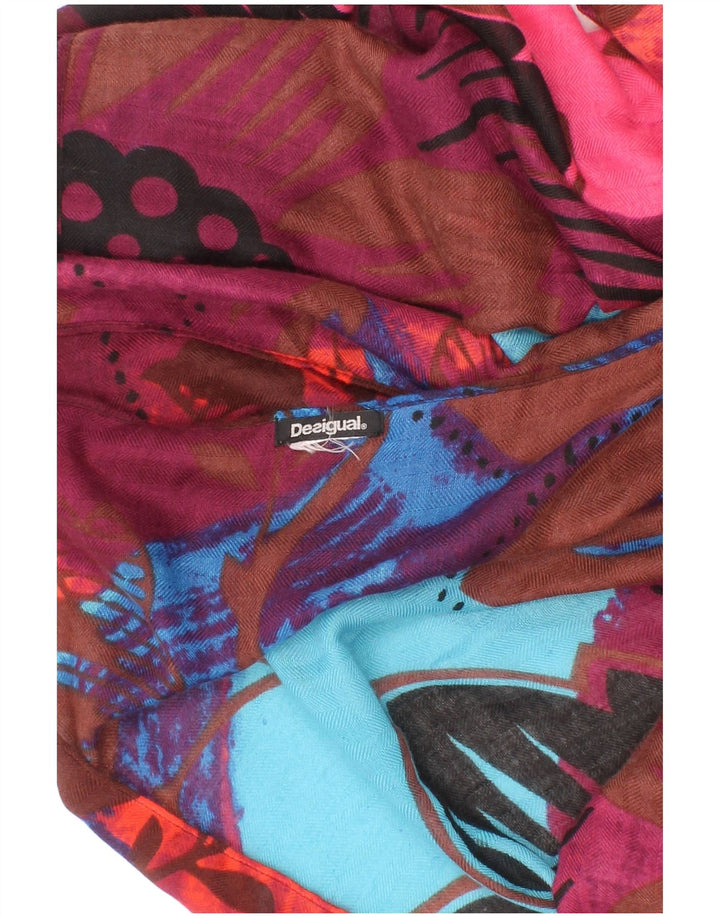 Desigual Sciarpa rettangolare da donna con grafica, taglia unica, multicolore, bohémien