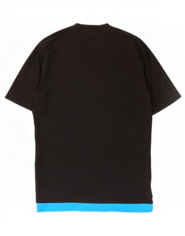 Adidas Hombre Climalite Camiseta Top Pequeño Negro Colorblock Poliéster