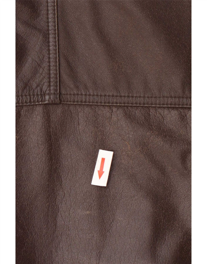 Itallo Herren-Leder-Utility-Gilet IT 60 4XL Braun