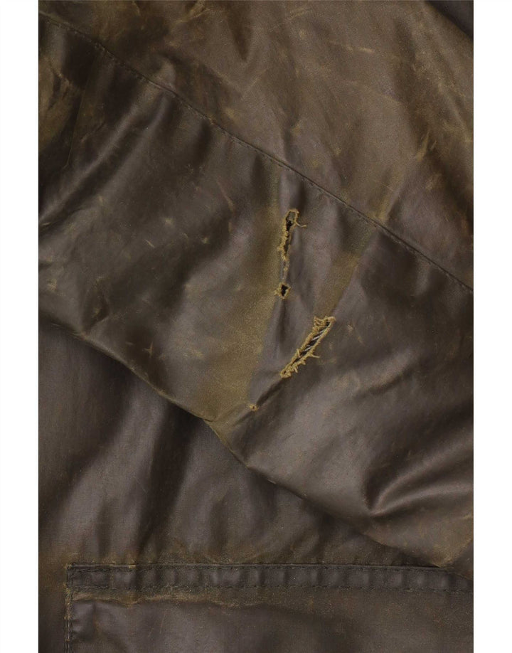 Barbour Mens Bedale Waxed Cotton Jacket UK 46 XL Khaki