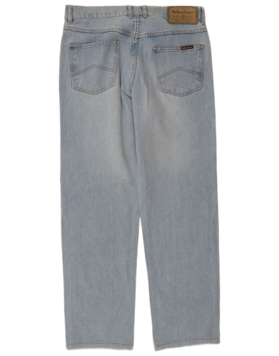 Marlboro Classics Mens Straight Jeans W33 L34 Blue Cotton