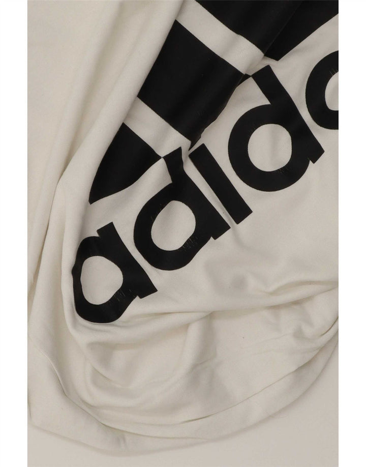 Adidas Mens Graphic T-Shirt Top Medium White