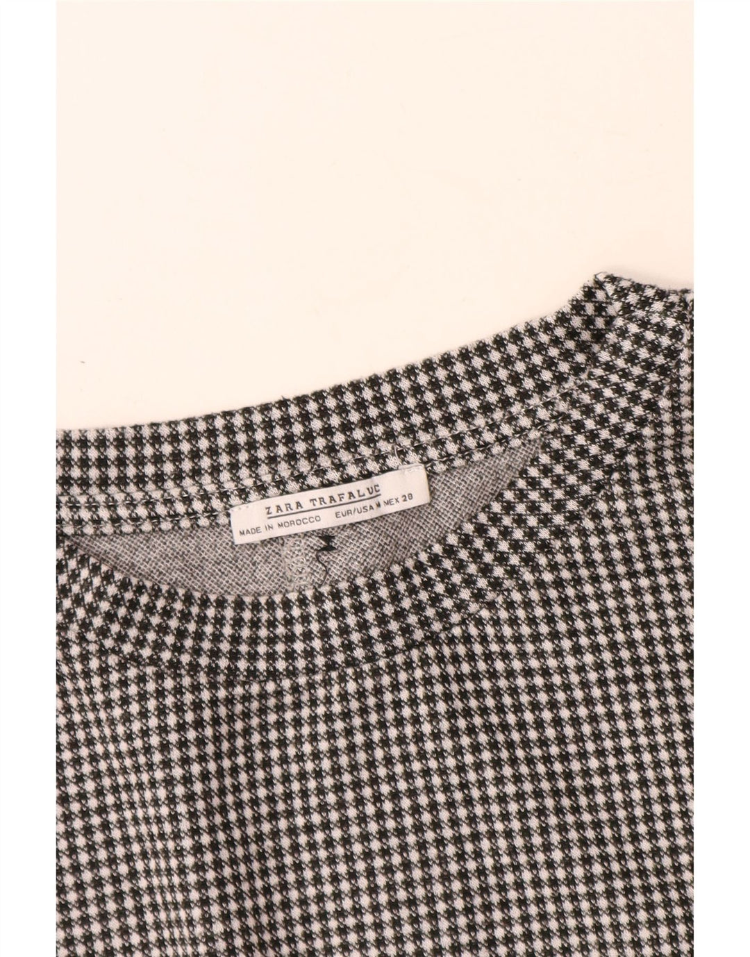 Zara Womens Long Sleeve Blouse Top UK 12 Medium Black Check