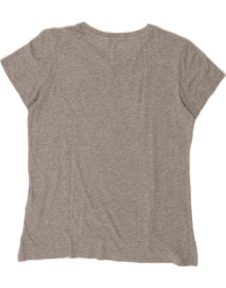 LEVI'S Womens Graphic T-Shirt Top UK 14 Medium Grey Cotton Vintage Levi's and Second-Hand Levi's from Messina Hembry 