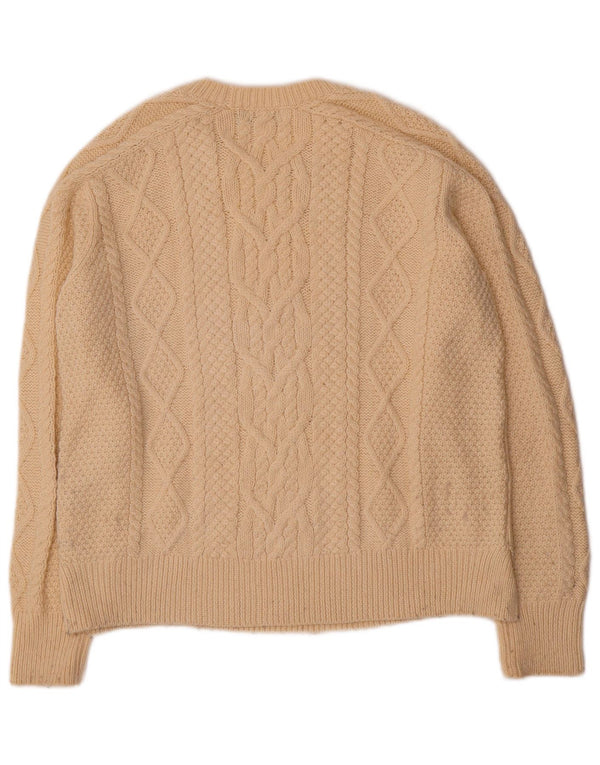 Polo Ralph Lauren Mens Crew Neck Jumper Sweater Small Beige Cotton