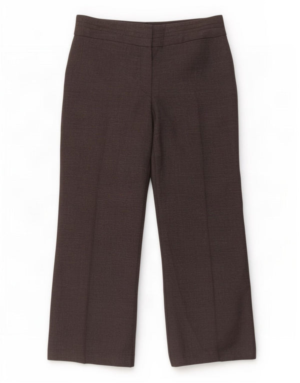 Marks & Spencer Pantalones casuales de pierna ancha para mujer UK 12 Medium W32 L27 Gris