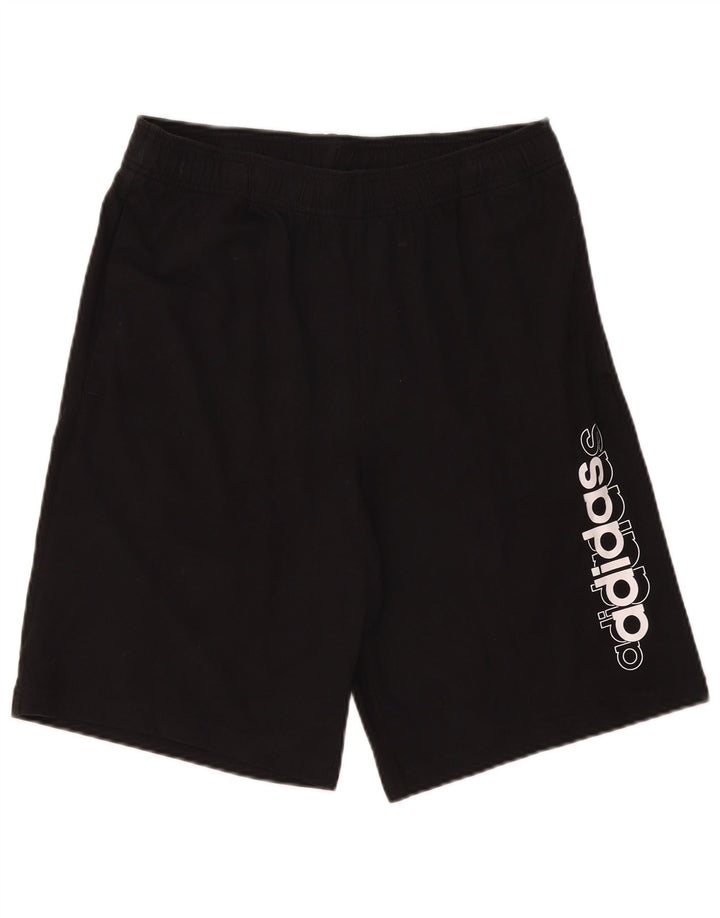 Adidas Mens Graphic Sport Shorts Medium Black Cotton