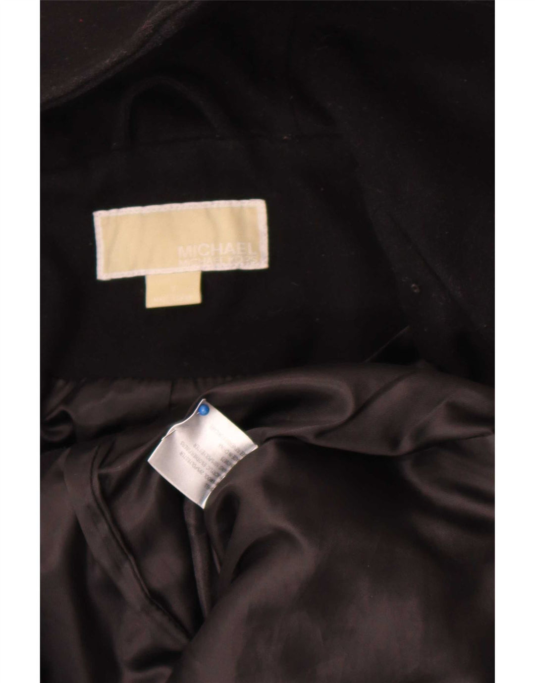 Michael Kors Damen-Parkajacke mit Kapuze, UK 14, mittlere schwarze Wolle