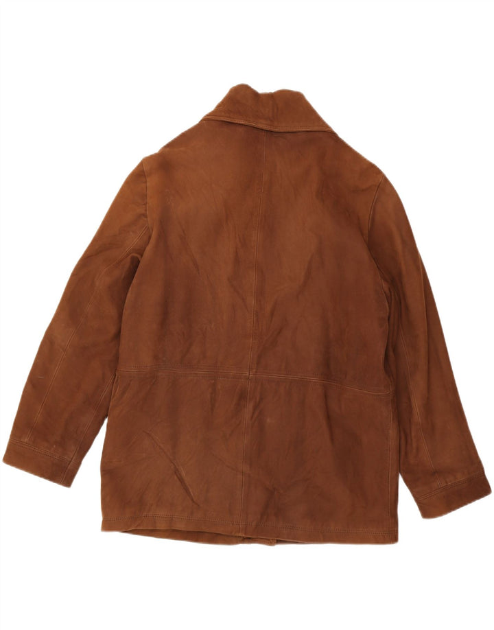 Conbipel Womens Leather Jacket UK 14 Large Brown Leather