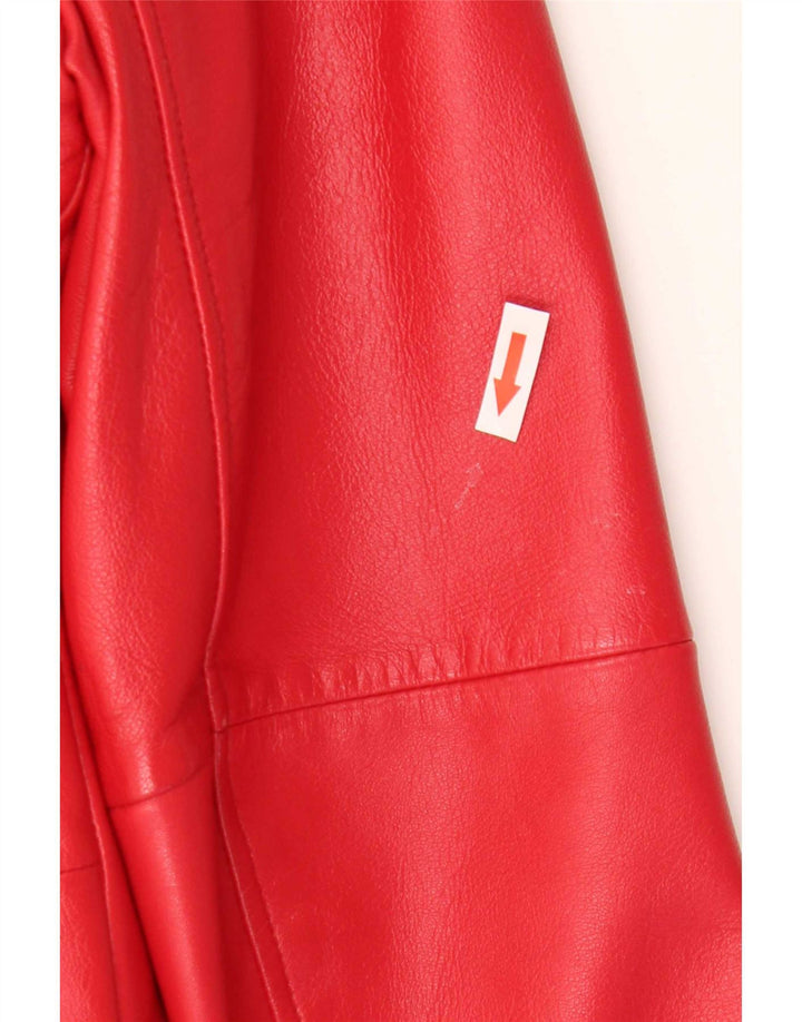 Gerry Weber Chaqueta de cuero para mujer Reino Unido 12 Cuero rojo mediano