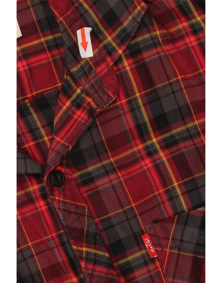 Camicia Levi's da uomo slim fit in flanella XL a quadri rossi