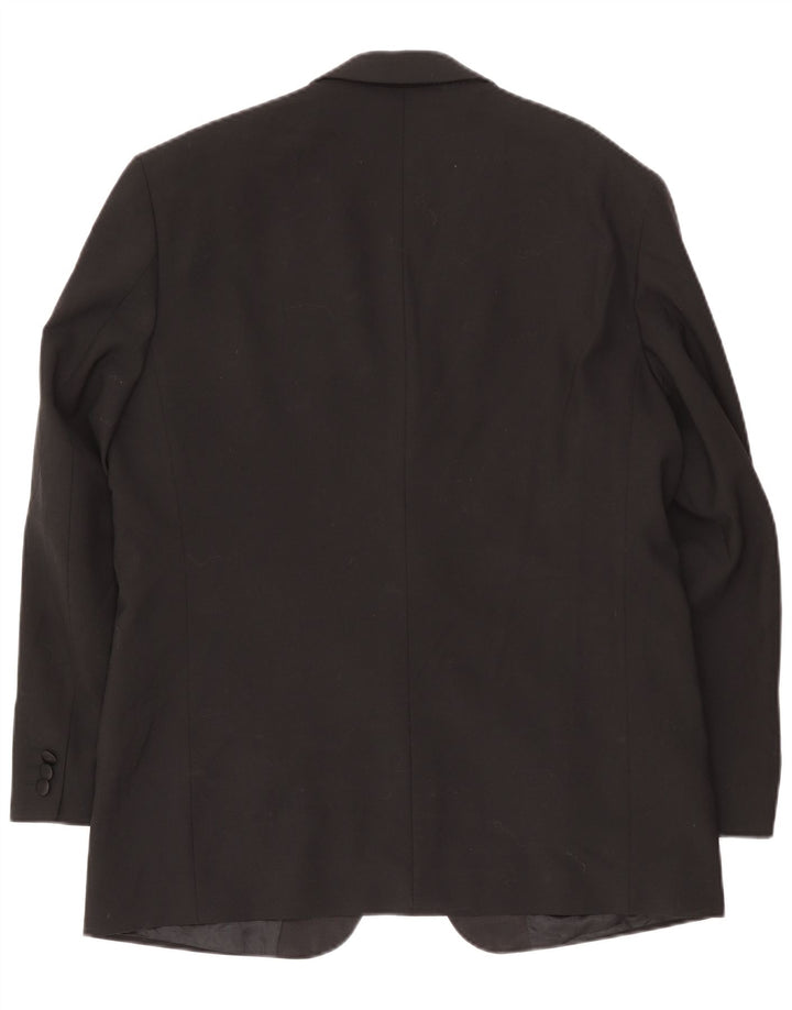 Marks & Spencer Chaqueta tipo blazer de 2 botones para hombre UK 42 Grande Poliéster negro